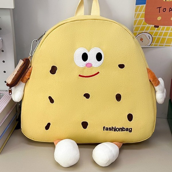 New cookie small schoolbag for girls, Japanese style, ins style, soft and cute cartoon cartoon canvas backpack, student backpack for girls Application Scenario