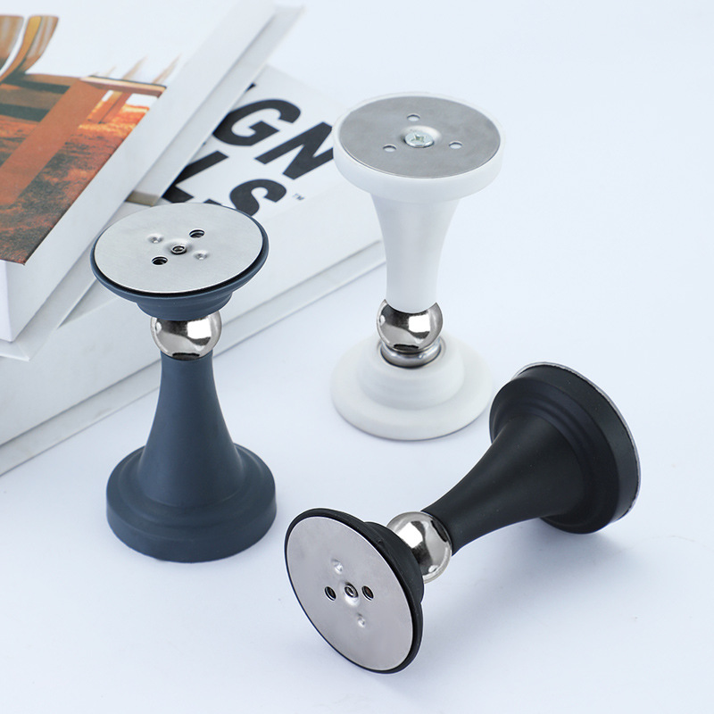 New type of non-perforating silicone door stopper, anti-collision bathroom door fixation, household silent strong magnetic door touch and stop Specification drawing