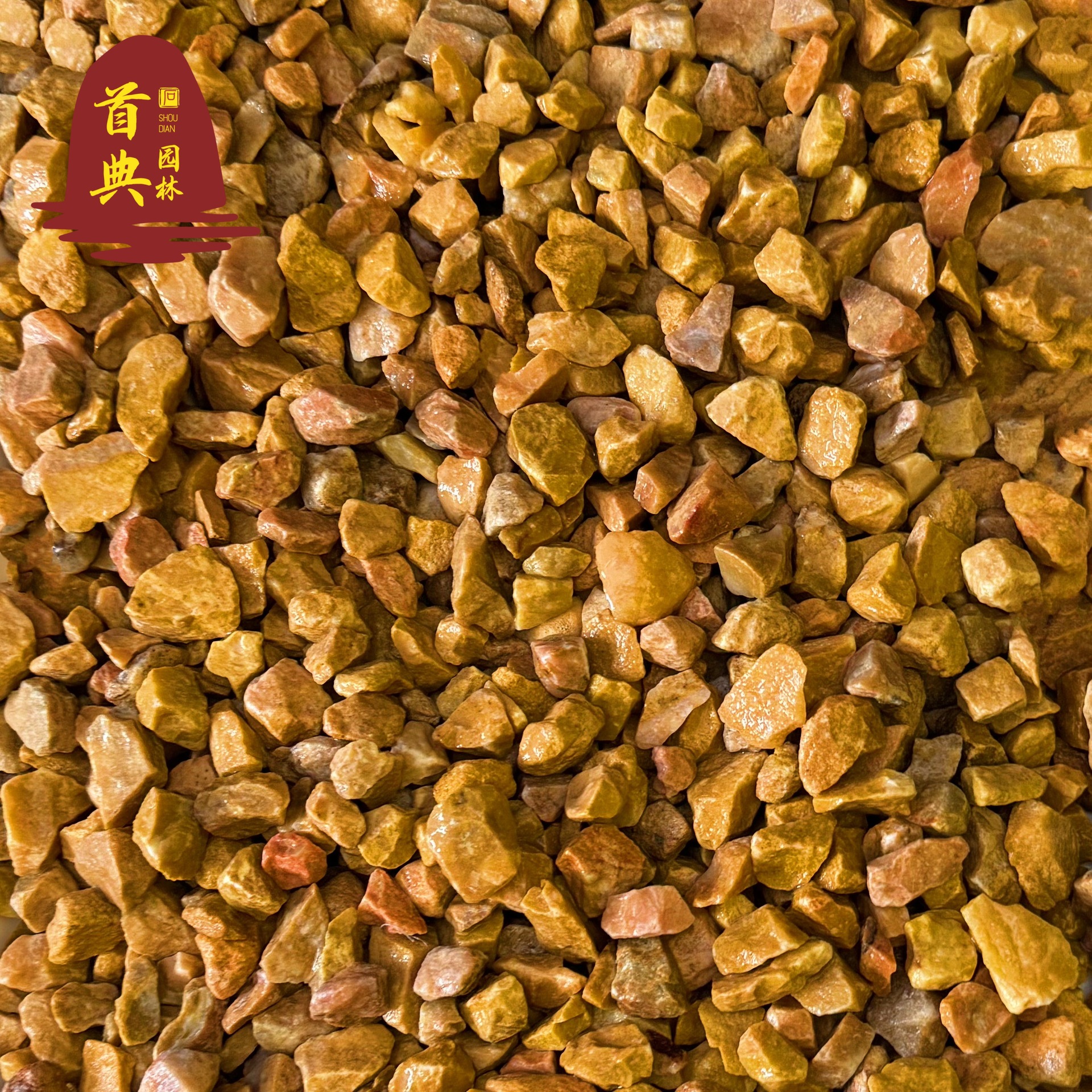 Manufacturer's yellow gravel, yellow terrazzo, yellow adhesive stone, yellow washed stone, pavement stones, Baipo yellow stones Item Picture