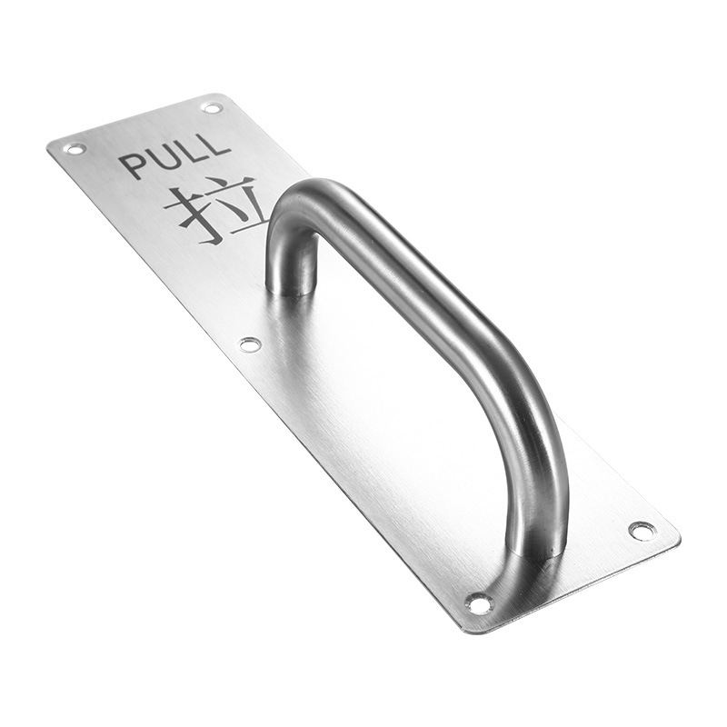 Wholesale metal handles, simple 304 stainless steel sliding plates, household passage door handles, fire door handles from the manufacturer Item Picture