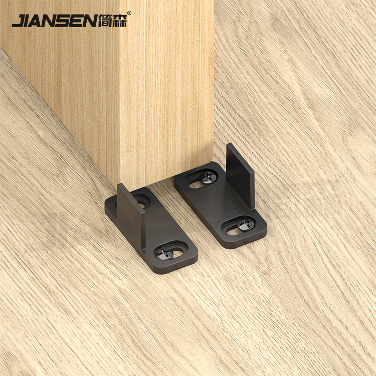 New type of anti-swing device for American-style barn door hanging rail hardware accessories without slotting, factory consignment wholesale, cross-border goods Specification drawing