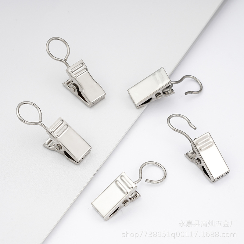 【 Free Shipping 】 Wholesale full package of metal curtain clips, hooks, background fabric, tapestry clips, shower curtain clips, and curtain buckles Specification drawing