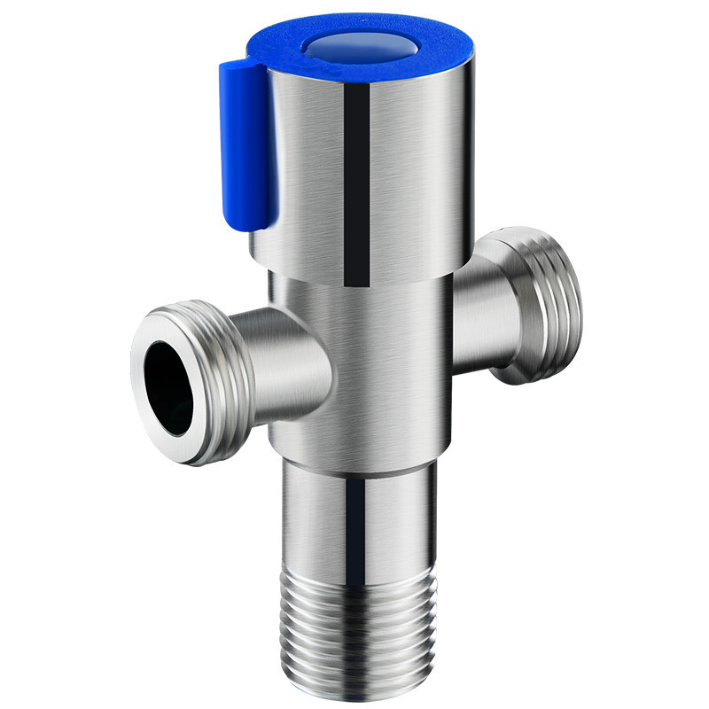 304 stainless steel Angle valve, one-inlet and two-outlet multi-functional three-way Angle valve, 4-way double water outlet, three-out and four-out water distributor Item Picture