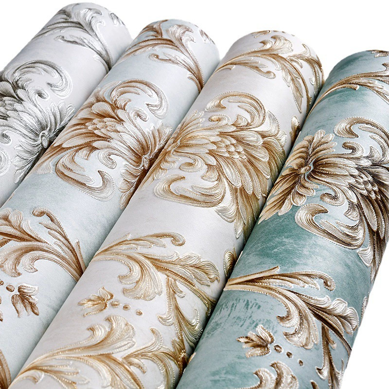 【 Manufacturer 】 Cross-border precision pressed non-woven fabric self-adhesive wallpaper, 3d stereoscopic bedroom, living room, TV background, wall stickers Item Picture