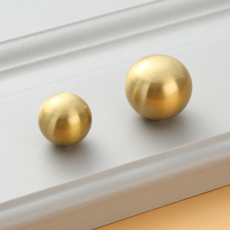New Chinese-style single-hole all-copper furniture cabinet handles, household bedroom brass wardrobe drawer cabinet door handles in stock full figure
