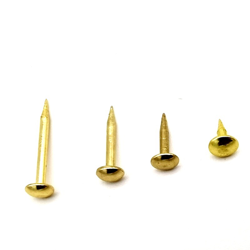 UG73 Golden bubble nails, imitation gold copper nails, sandwood box, soft packaging wine box, furniture decoration, round head, substitute gold drawing nails, small nails Specification drawing