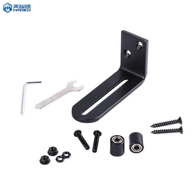 Factory wholesale P012 anti-sway device accessories, wooden door, indoor sliding door, sliding door handle, door and window hardware accessories Specification drawing