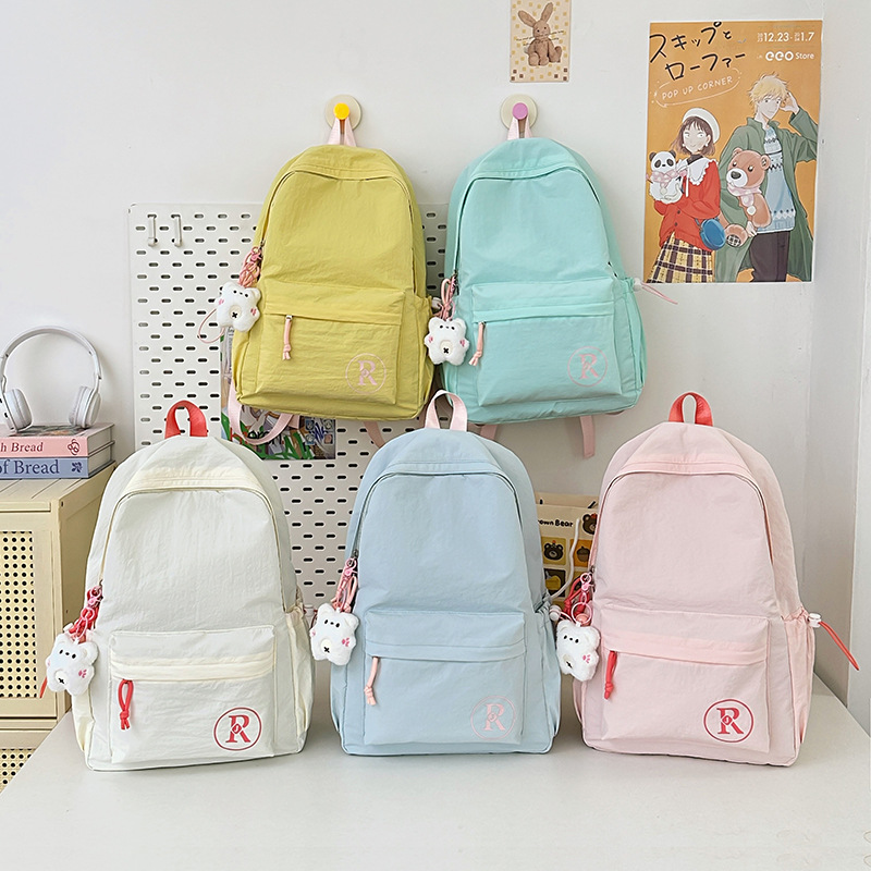 Niche schoolbags for commuting, junior high school students, senior high school students, college students, Instagram minimalist backpacks, large-capacity fresh backpacks details Picture