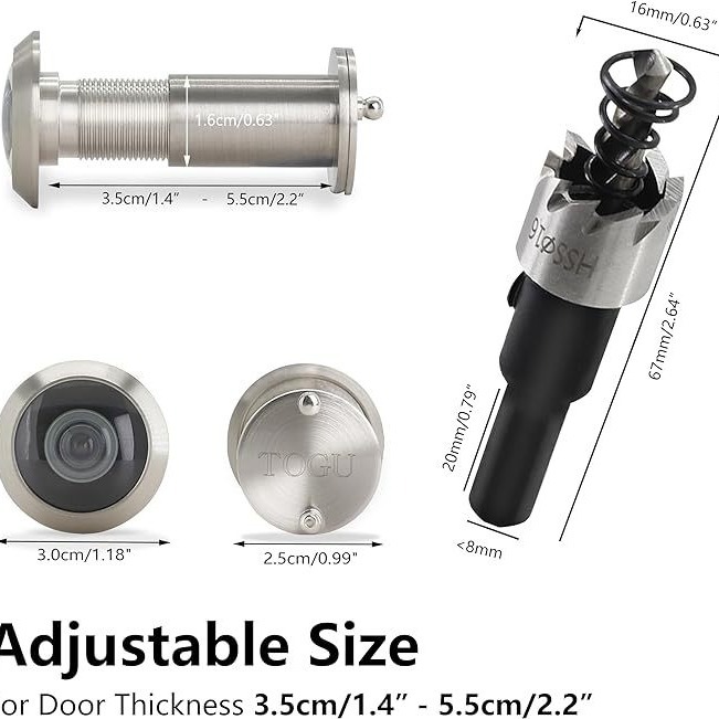 High-definition anti-picking regular black set with a back cover and visible peephole Application Scenario