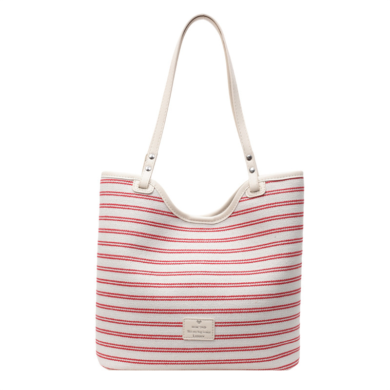 Korean-style color-blocking checkered underarm bag, large-capacity single-shoulder tote bag, high-end handbag, fresh and small large bag Item Picture