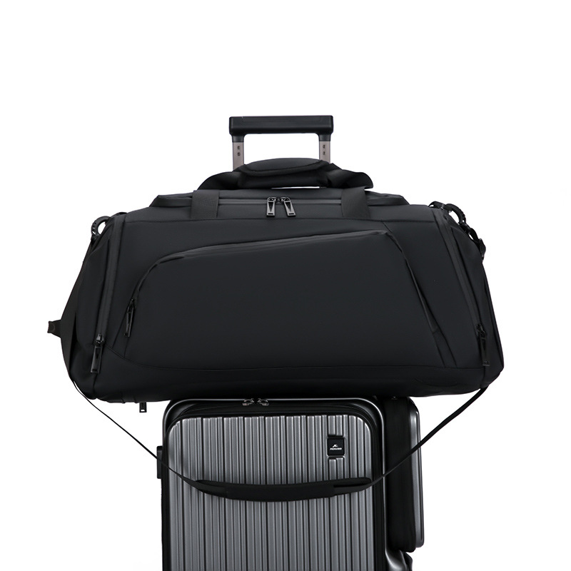 Cross-border dry-wet separation fitness bag, multi-functional men's shoulder bag for going out, business trip and boarding carry-on travel bag Item Picture