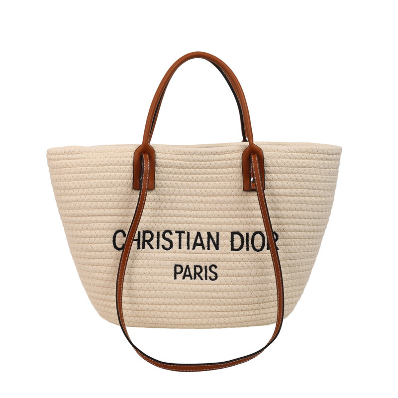 Cross-border 2025 Autumn New high-end, fashionable and versatile single-shoulder bag, women's large-capacity straw woven bag, tote bag Item Picture