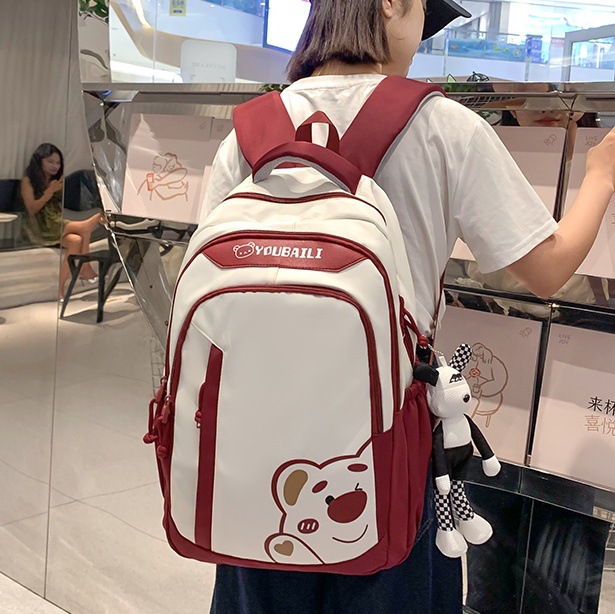 Cute and childlike schoolbag for girls 2024 New Korean version Instagram high appearance level backpack for primary and secondary school students in grades three to six full figure