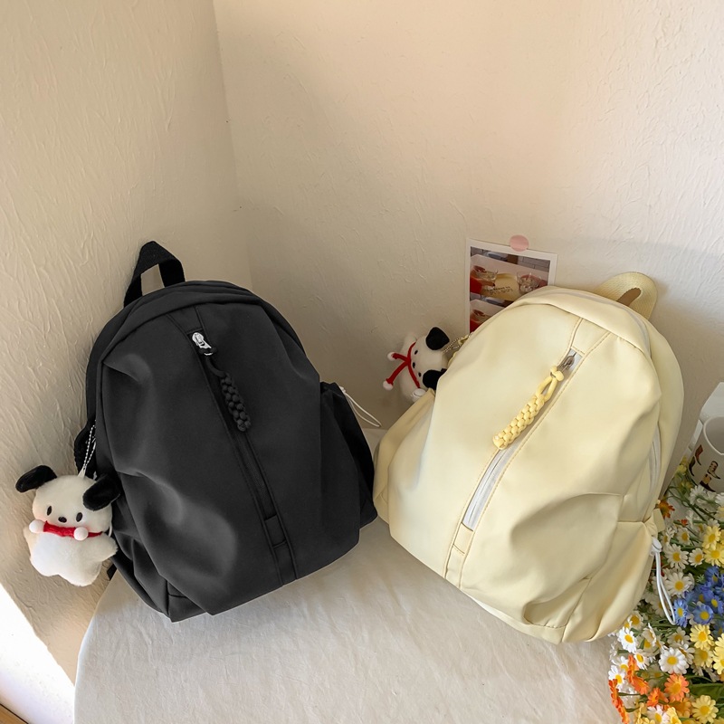 Cross-border schoolbag for female college students, simple and niche design sense backpack, high appearance level, casual travel backpack for junior high school students Specification drawing