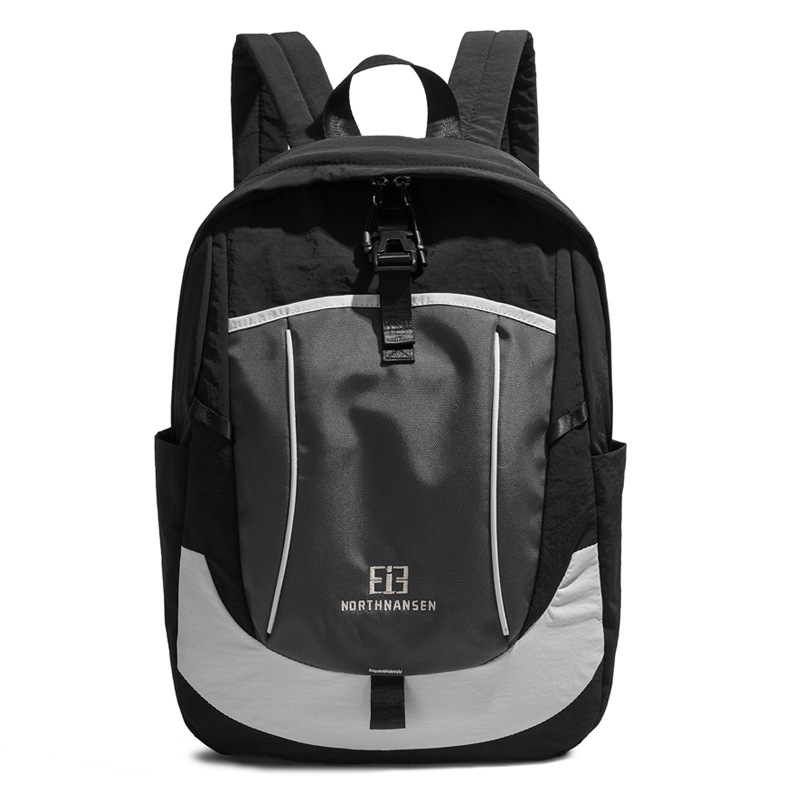 New lightweight backpack for women's commuting, large-capacity color-blocking computer bag, casual and versatile travel bag, and college student schoolbag Item Picture