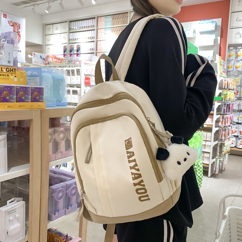 Mini small backpack for girls, light and compact travel and leisure small schoolbag, waterproof for junior high school classes Specification drawing