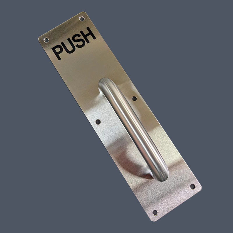 Wholesale of thickened stainless steel sliding plate exposed handle, channel door sign handrail, fire protection door handle hardware details Picture