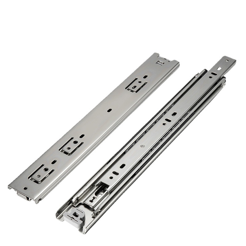 51 Broadband lock heavy-duty industrial shelf slide rail load-bearing track tatami drawer three-section guide rail steel ball slide Item Picture