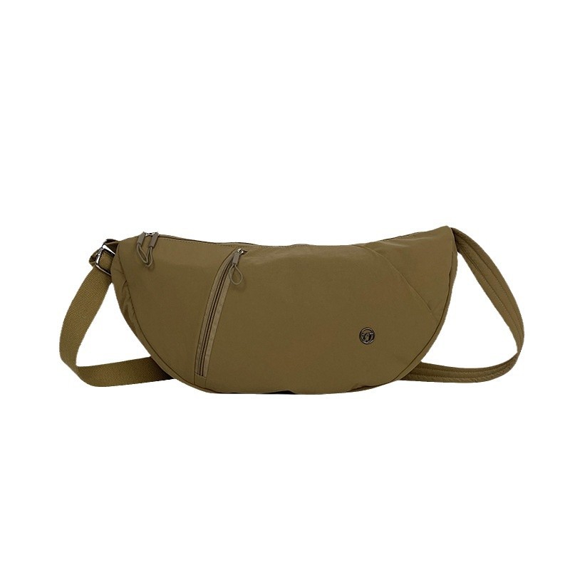 Solid color single-shoulder women's bag, new urban simple nylon bag, casual crossbody bag, women's dumpling bag for autumn 2024 Item Picture