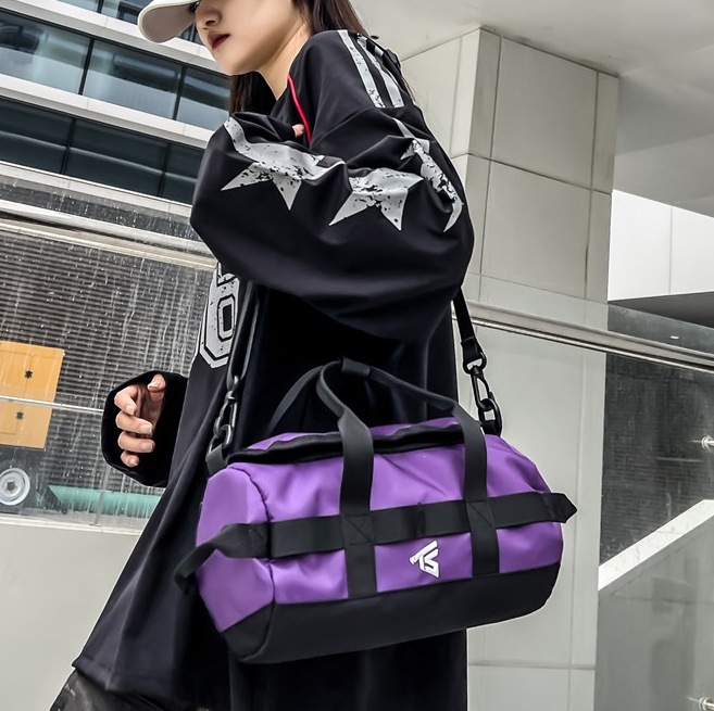 Men's 2024 new lightweight sports bucket bag, commuter single-shoulder bag, trendy brand hand-held yoga and fitness bag for women full figure