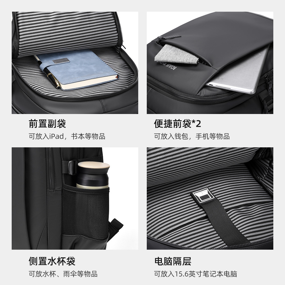 A new minimalist business casual backpack for men, a large-capacity, high-end computer bag, and a backpack for work, commuting and business trips details Picture