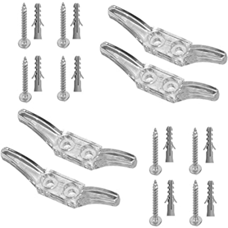 Cross-border wholesale of 4 sets of roller blinds, curtain double-hole rope winder, rope pulling double-hole fixed hook with screw set full figure