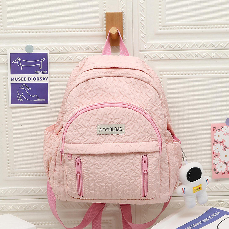 New types of travel and study bags for primary school students, simple backpacks for girls, travel backpacks for kindergartens, and travel and study bags Specification drawing