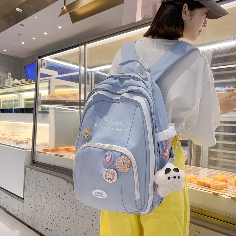 Forest-style versatile campus backpacks, large-capacity middle school schoolbags, durable for girls, high appearance standards, college student backpacks wholesale Specification drawing