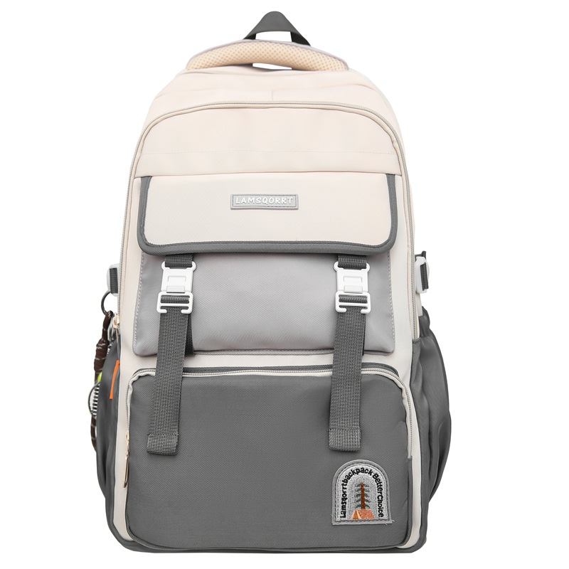 Student schoolbags, backpack for junior high school and senior high school students, large-capacity, lightweight, multi-layer casual bags, male and female students spliced for study Tours Item Picture
