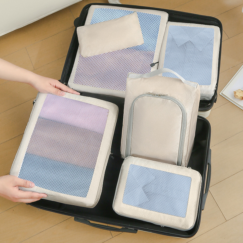 Cross-border travel storage bag compression set, waterproof thickened clothing, underwear, shoes, separate packing, luggage storage bag Application Scenario