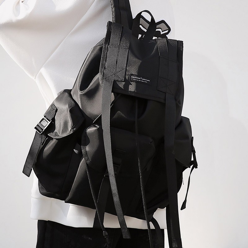 Casual street fashion brand backpacks, men's large-capacity schoolbags, women's college student backpacks, computer bags, drawstring travel bags Application Scenario