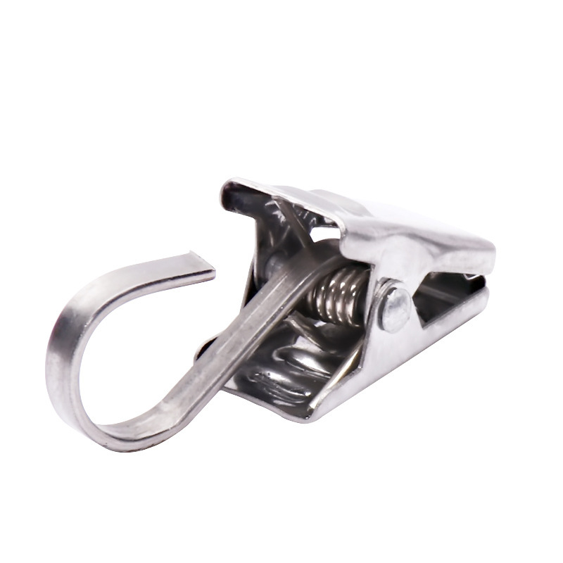 Curtain clip buckle ring 430 stainless steel clip hook accessory, strong bath curtain clip, load-bearing thickened old-fashioned curtain Item Picture