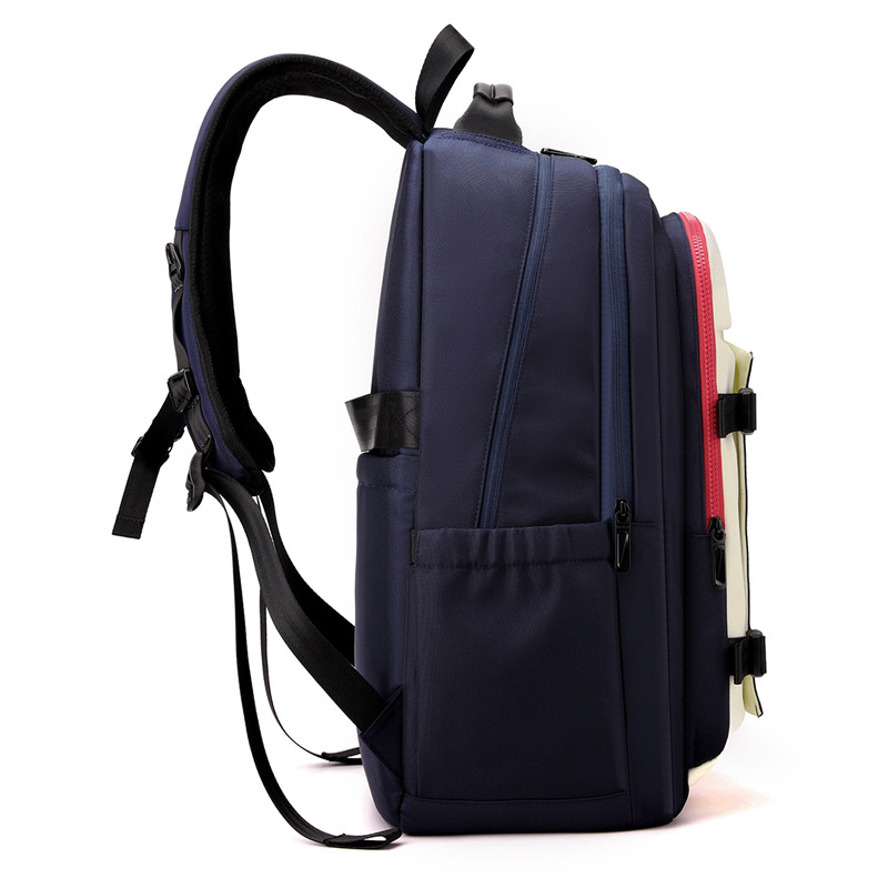 Large-capacity backpacks, personalized and trendy backpacks, high appearance standards for both men and women, schoolbags for junior and senior high school students and college students, skateboard bags details Picture