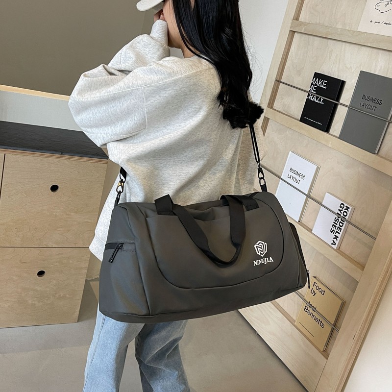 Wholesale of large-capacity short-distance travel bags with dry and wet separation, lightweight hand-held luggage bags, and sports and fitness clothing storage bags Specification drawing