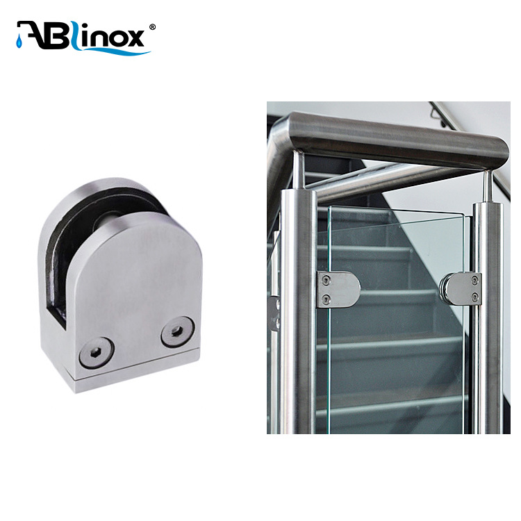Custom-made large factory precision casting glass clamp shower room stainless steel staircase guard hand brushed column fixing clamp accessories Specification drawing