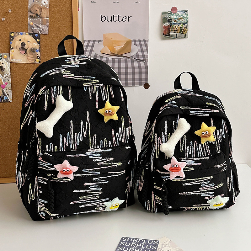 Backpack, high appearance level, schoolbag for students, cute on Instagram, large capacity, soft girl, light and easy to carry, backpack for junior and senior high school students details Picture