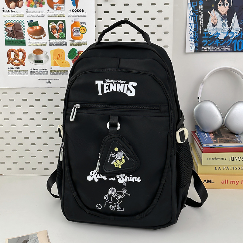 High-appearance-level large-capacity schoolbag for female primary school students in grades four, five and six to reduce burden and protect the spine, as well as backpacks for high school and college students details Picture