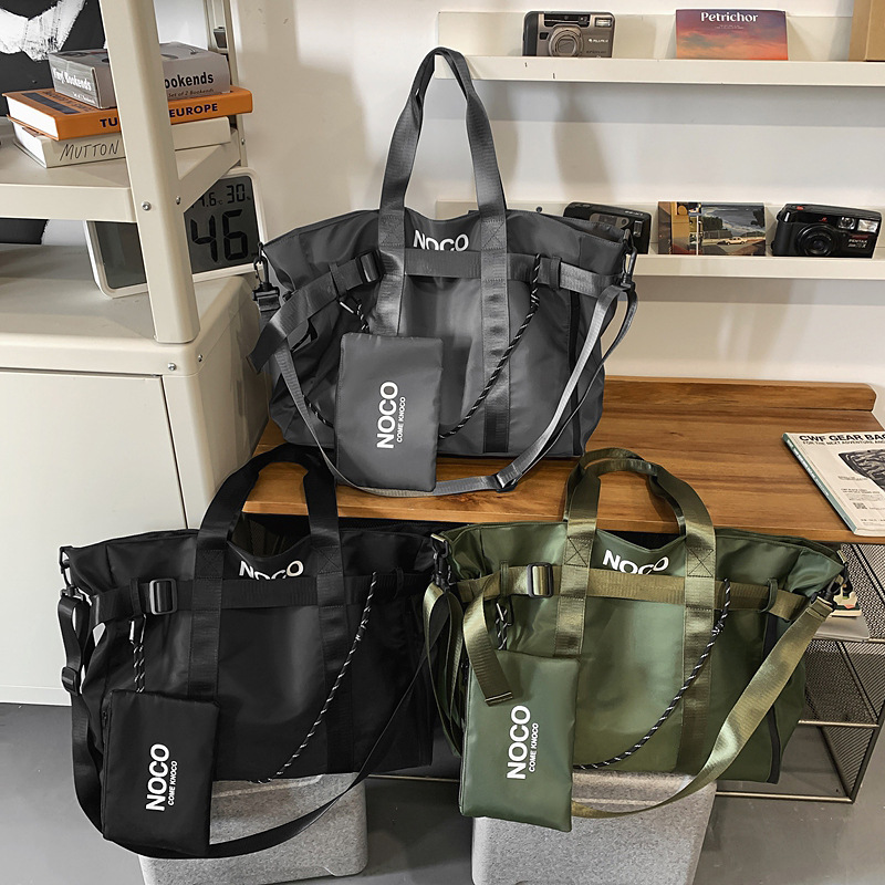 Korean-style simple and trendy outdoor sports bag for men and women, lightweight hand-held travel bag, outdoor yoga and fitness storage bag Specification drawing