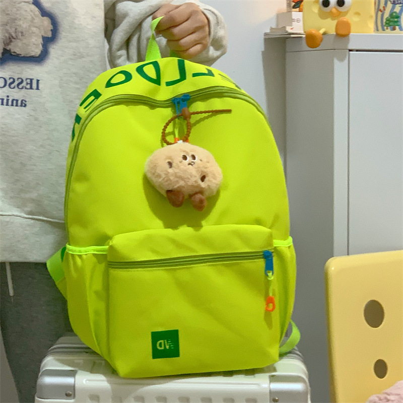 New fashionable backpack for female college students, 2025 Korean version, color-blocking backpack for girls and children, junior high school and senior high school students details Picture