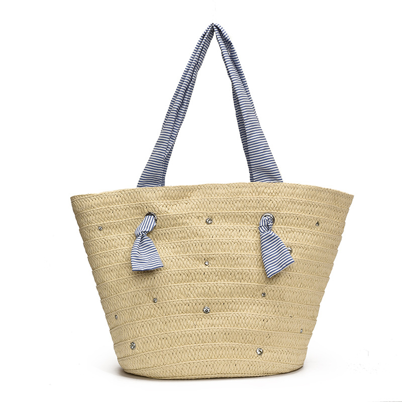 2025 New large-capacity hand-woven tote bag, women's casual and versatile single-shoulder bag, beach vacation bag Item Picture