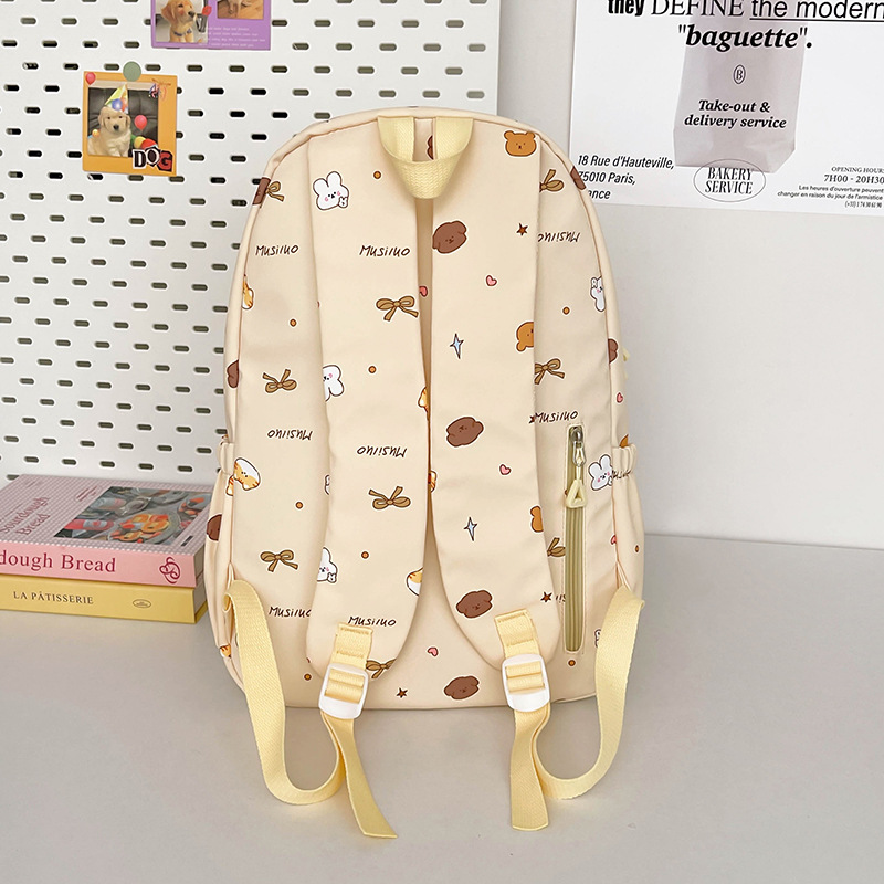 Junior high school girl schoolbag, Korean style Instagram forest-themed versatile, high appearance level girl backpack, large capacity backpack for middle school students Specification drawing
