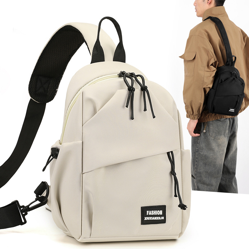 Men's large capacity chest bag, student single-shoulder bag, crossbody bag, men's crossbody bag, simple small backpack, casual crossbody bag Application Scenario