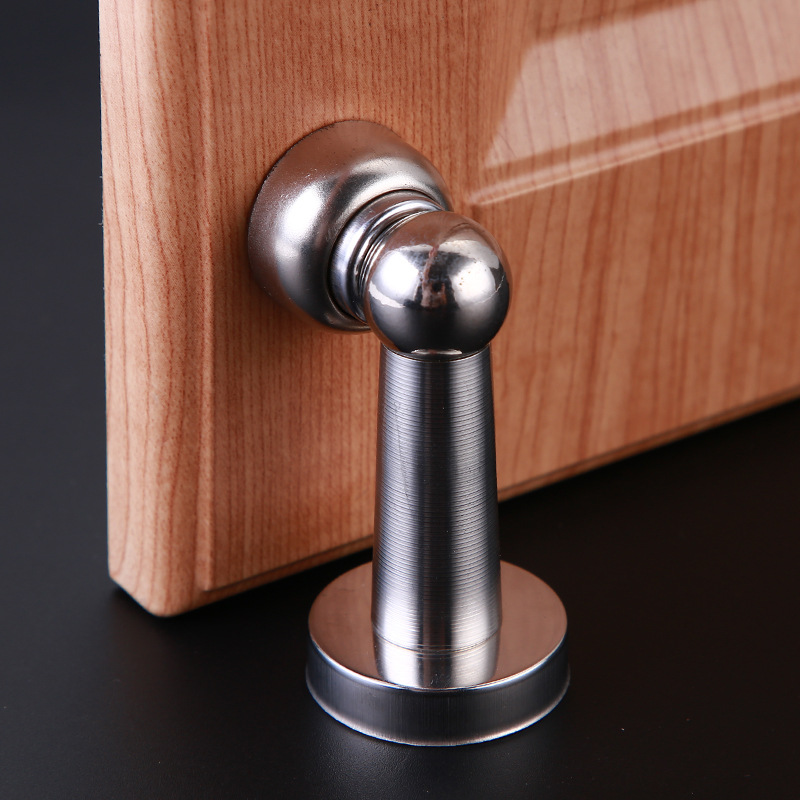 Kitchen and bathroom stainless steel strong magnetic door stops, bedroom wooden door stainless steel anti-collision silent door stop top full figure