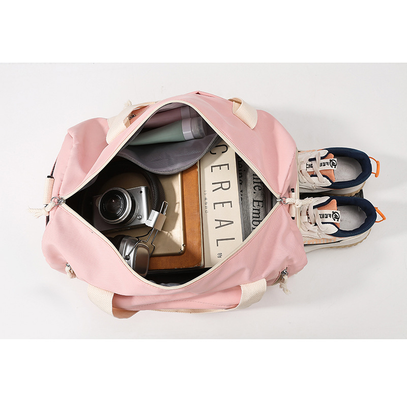 New cross-border short-distance large-capacity hand-held travel bag, dry-wet separated fitness bag, swimming crossbody student luggage bag Specification drawing
