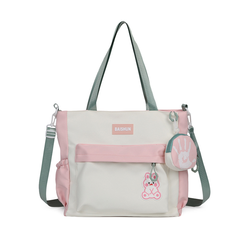 Cute little cat crossbody bag for girls, new fresh and clean bag for junior and senior high school classes and commuting, large-capacity single-shoulder bag Item Picture