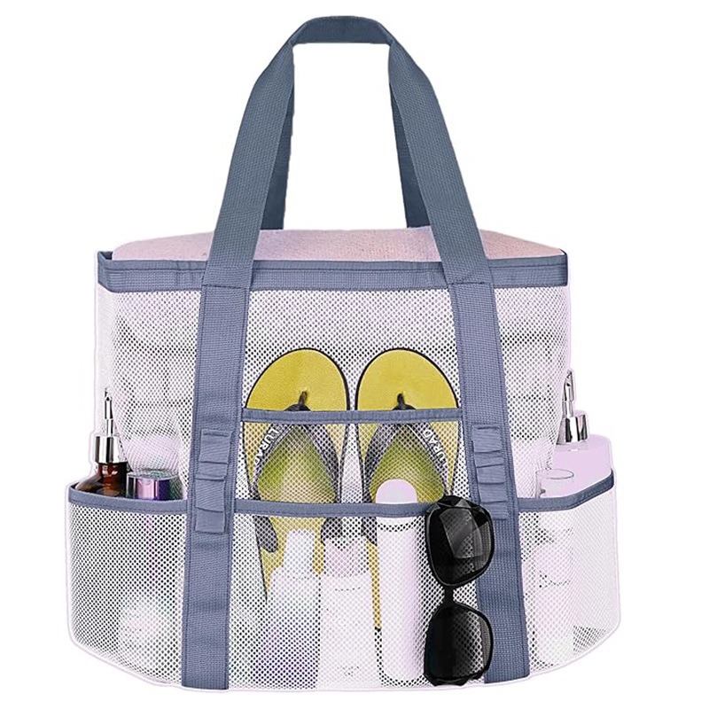 Multi-functional beach bag, large-capacity mesh swimsuit, swimming trunks, sunglasses, travel storage bag, single-hand beach storage bag Item Picture