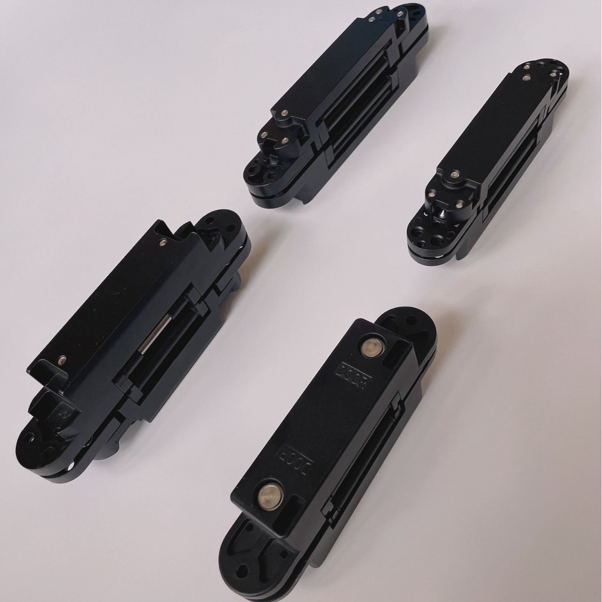 Three-dimensional adjustable cross hidden hinge, black cross hinge, hidden hinge, 180-degree hidden hidden hinge details Picture