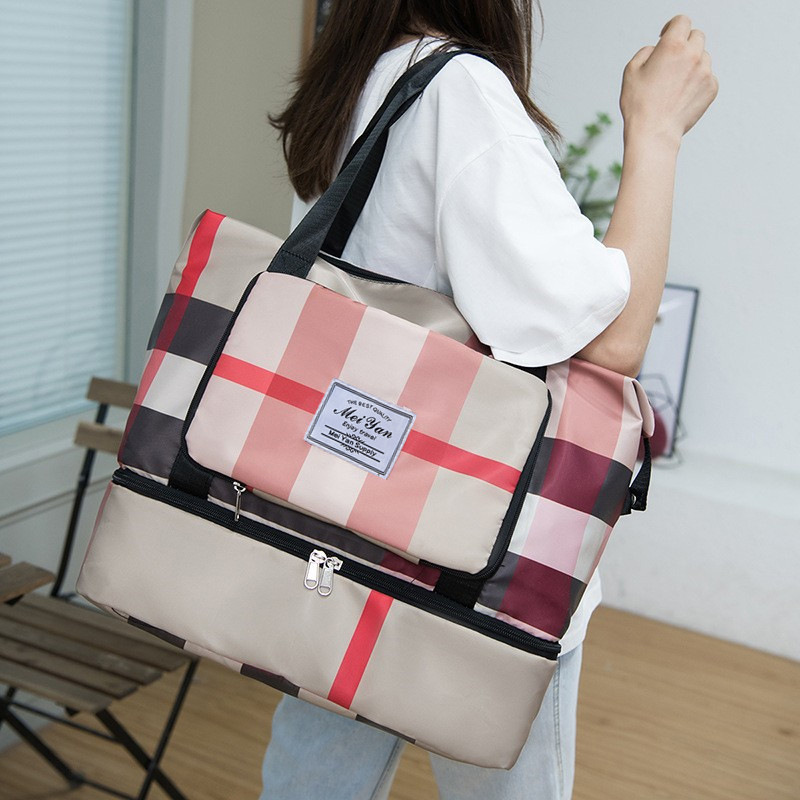 New travel bags, outdoor sports large-capacity travel bags, independent shoe compartments, fashionable fitness bags, durable and trendy single-shoulder bags details Picture