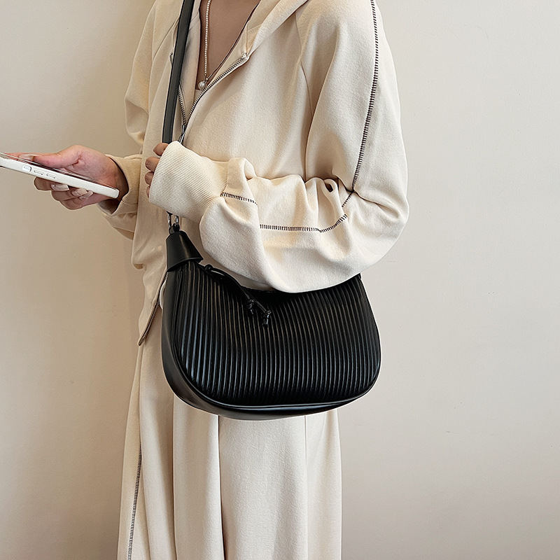Cross-border women's bag, fashionable underarm bag, 2025 new style, versatile handbag, high-end shoulder bag, elegant crossbody bag Specification drawing