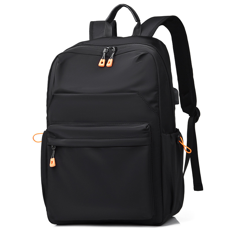 Cross-border backpack for men, simple business notebook computer bag, multi-purpose with USB and large capacity travel and business trip backpack full figure